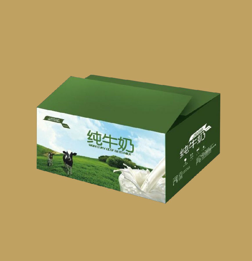 纯牛奶对口彩色包装,郑州礼品盒加工厂家